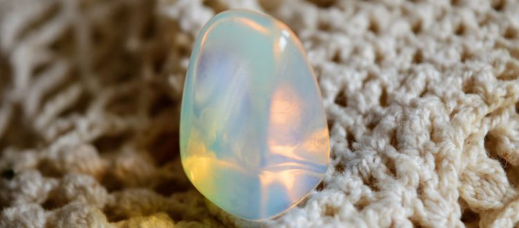 a close up of a opalite stone