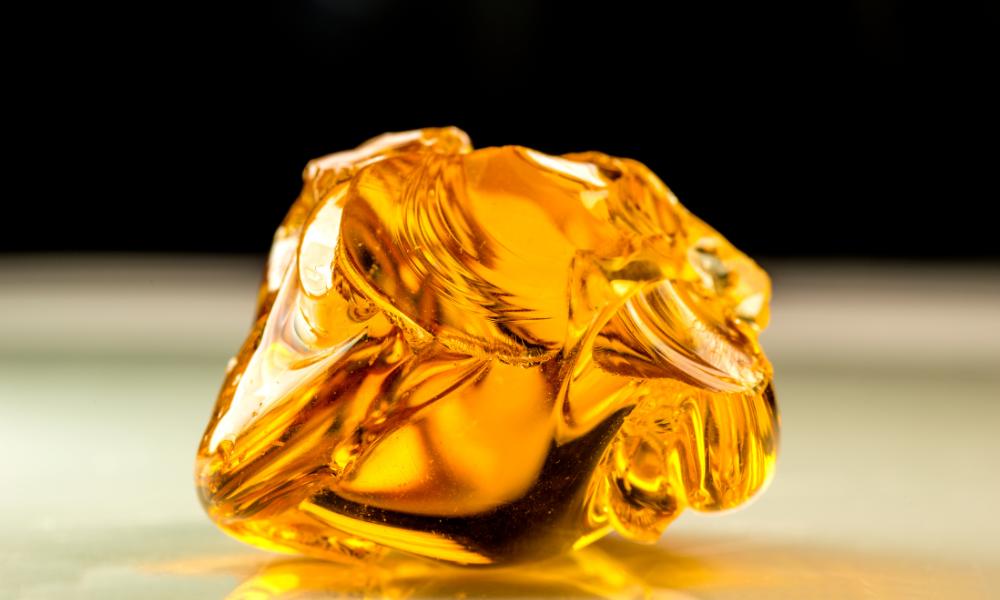 a close up of a amber