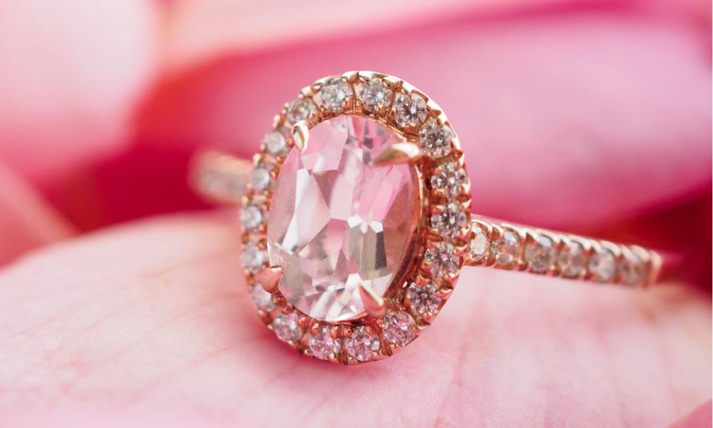 a pink sapphire ring