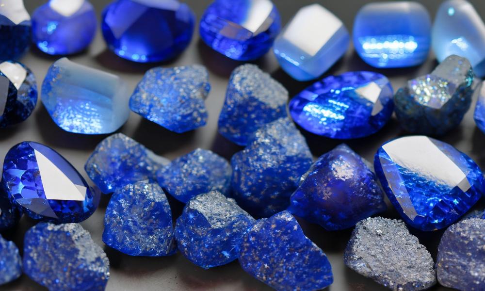 a group of omega sapphire stones