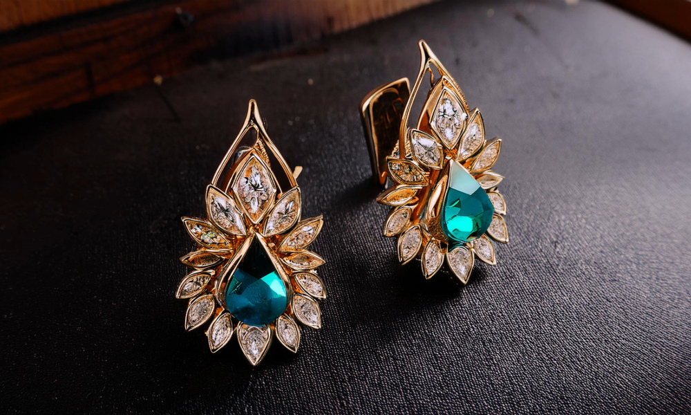 Topaz ear studs A timeless piece for every woman