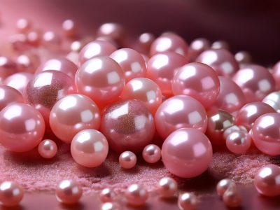 lots of pink pearls