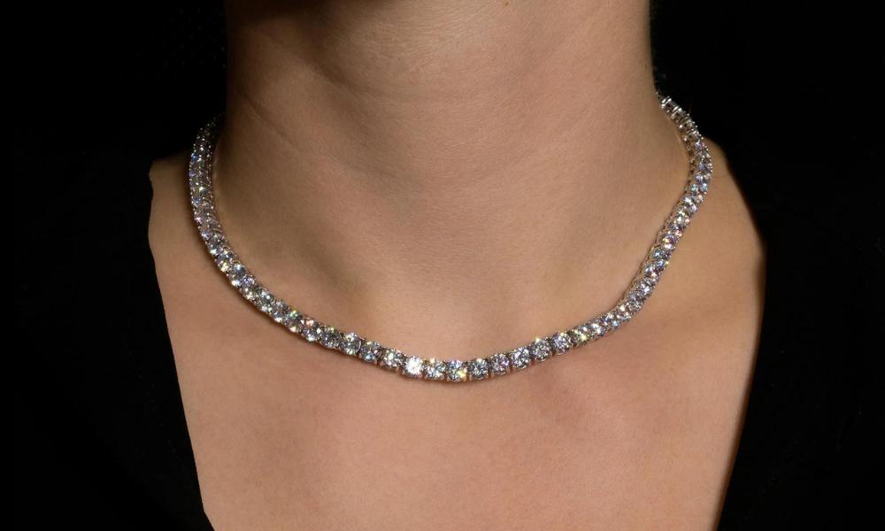 A Brief History Diamond Tennis Necklace